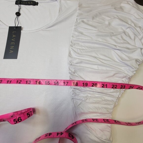 White Cotton Dolman Sleeve Top Sizes M/L, L/XL, XL/XXL - NWT - Picture 9 of 10